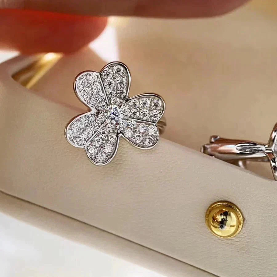 [Stars Jewelry]CLOVER COMOS DIAMOND EARRINGS SILVER
