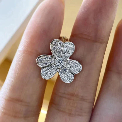 [Stars Jewelry]CLOVER COMOS DIAMOND EARRINGS SILVER