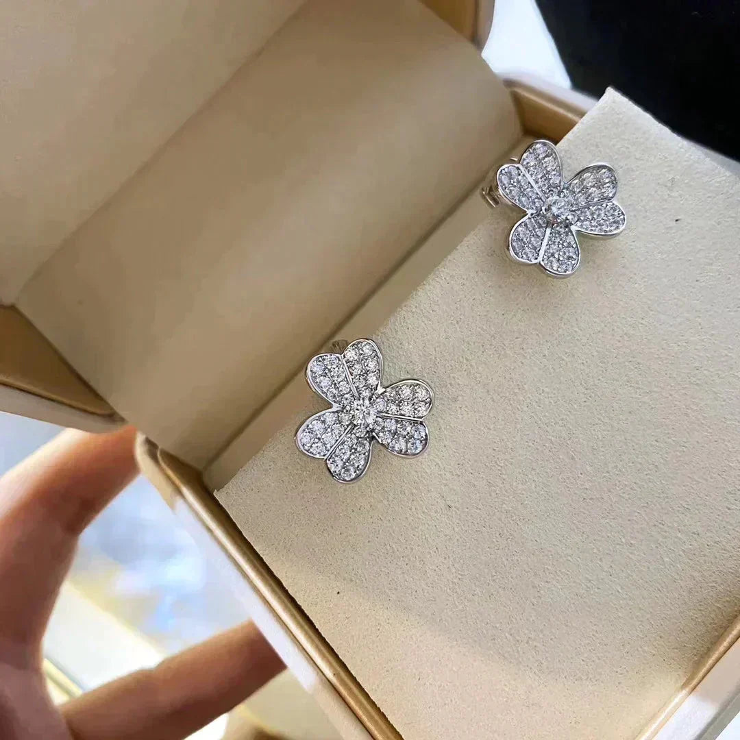 [Stars Jewelry]CLOVER COMOS DIAMOND EARRINGS SILVER