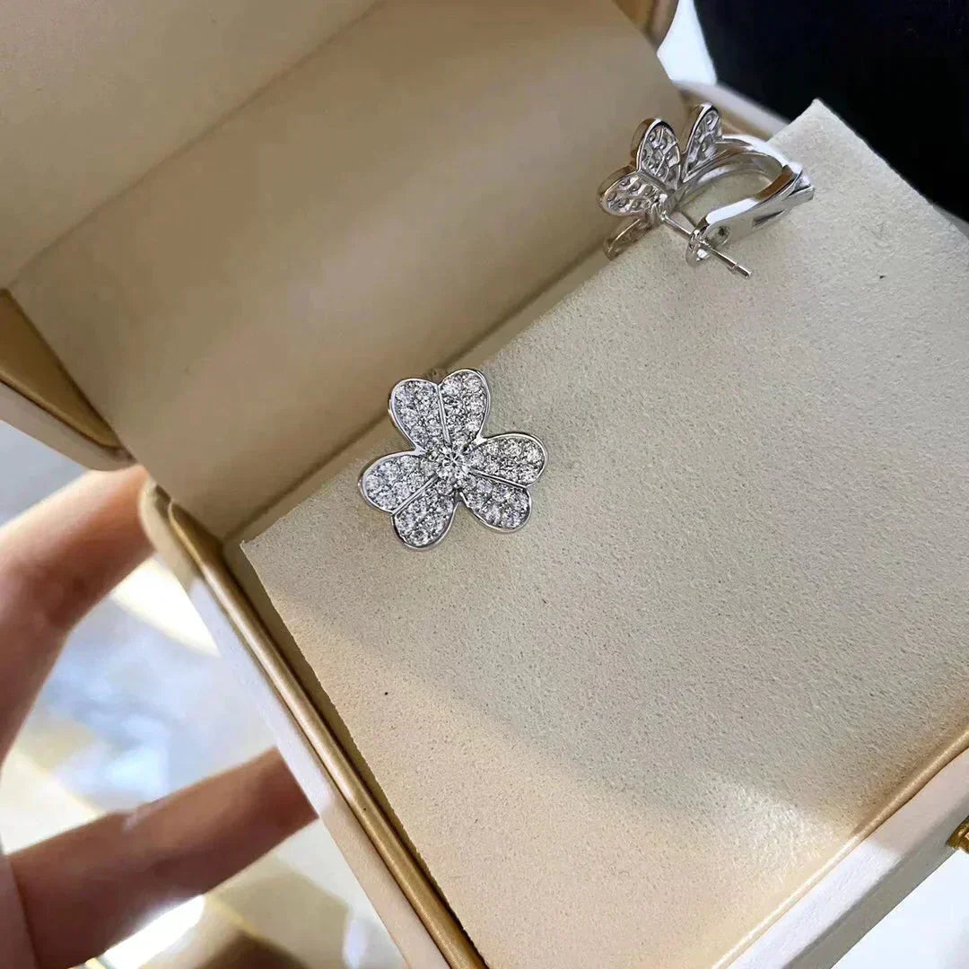 [Stars Jewelry]CLOVER COMOS DIAMOND EARRINGS SILVER