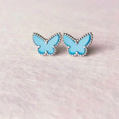 [Stars Jewelry]BUTTERFLY TURQUOISE EARRINGS SILVER