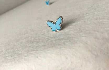 [Stars Jewelry]BUTTERFLY TURQUOISE EARRINGS SILVER
