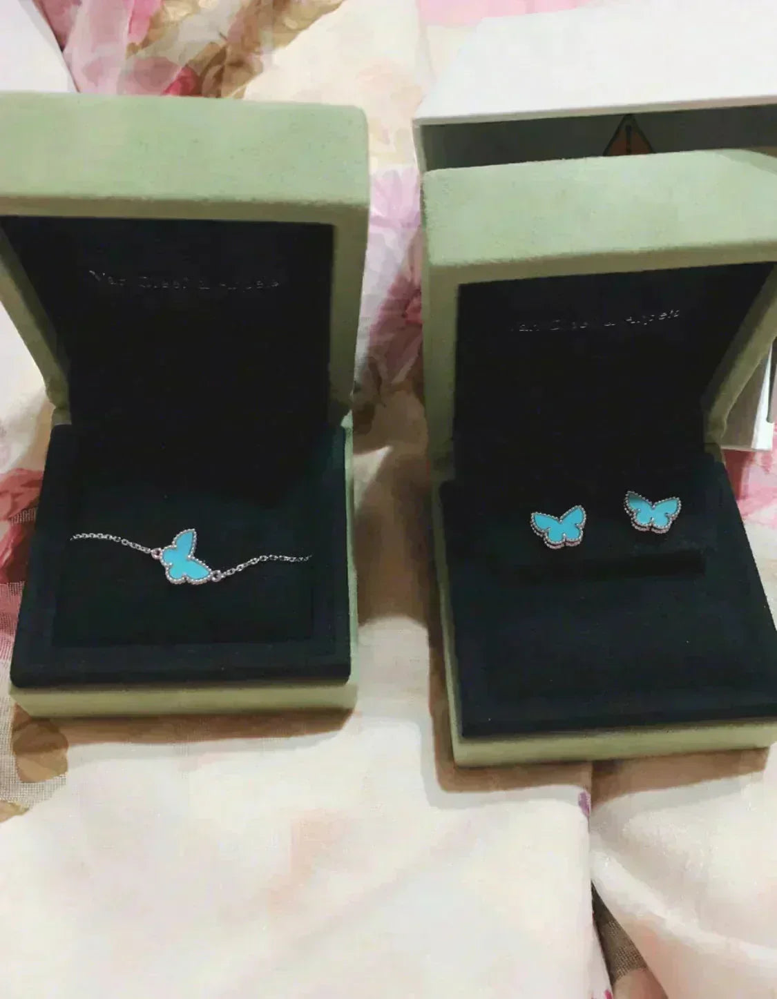 [Stars Jewelry]BUTTERFLY TURQUOISE EARRINGS SILVER