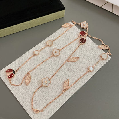 [Stars Jewelry]LUCKY SPRING 15 MOTIFS ROSE GOLD NECKLACE