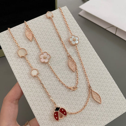 [Stars Jewelry]LUCKY SPRING 15 MOTIFS ROSE GOLD NECKLACE