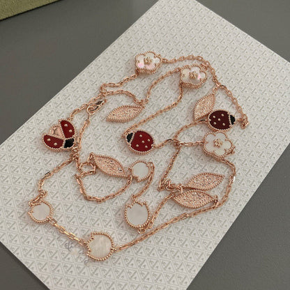 [Stars Jewelry]LUCKY SPRING 15 MOTIFS ROSE GOLD NECKLACE