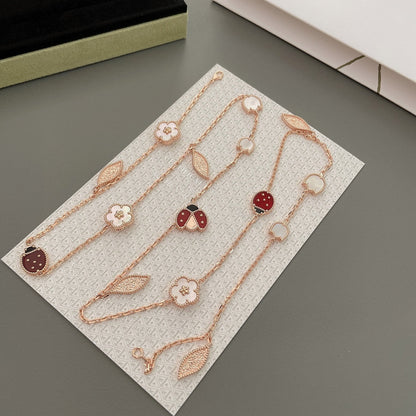 [Stars Jewelry]LUCKY SPRING 15 MOTIFS ROSE GOLD NECKLACE