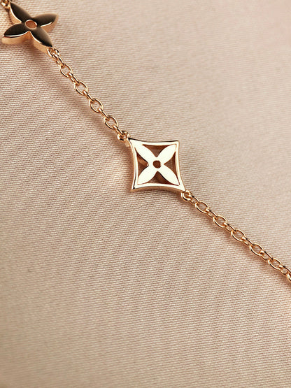 [Stars Jewelry]STAR AND SUN 7 MOTIFS GOLD BRACELET