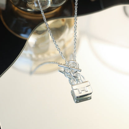 [Stars Jewelry]POP H PEDANT SILVER NECKLACE