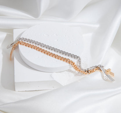 [Stars Jewelry]KELLY CHAIN SILVER DIAMOND BRACELET