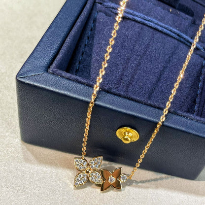 [Stars Jewelry]STAR BLOSSOM NECKLACE PINK GOLD DIAMONDS