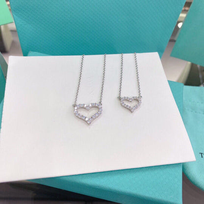[Stellar jewels]HEART-SHAPED DIAMOND NECKLACE