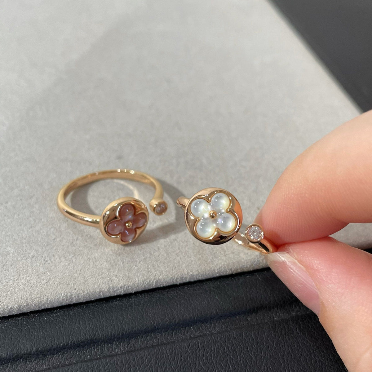 [Stars Jewelry]SUN 1 DIAMOND PINK MOP RING