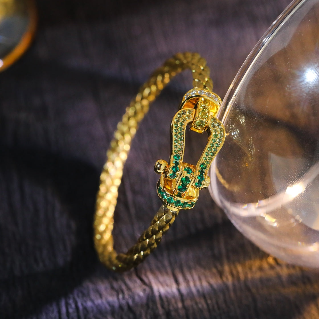 [Stars Jewelry]FORCE 10 GOLD GREEN DIAMOND PAVED