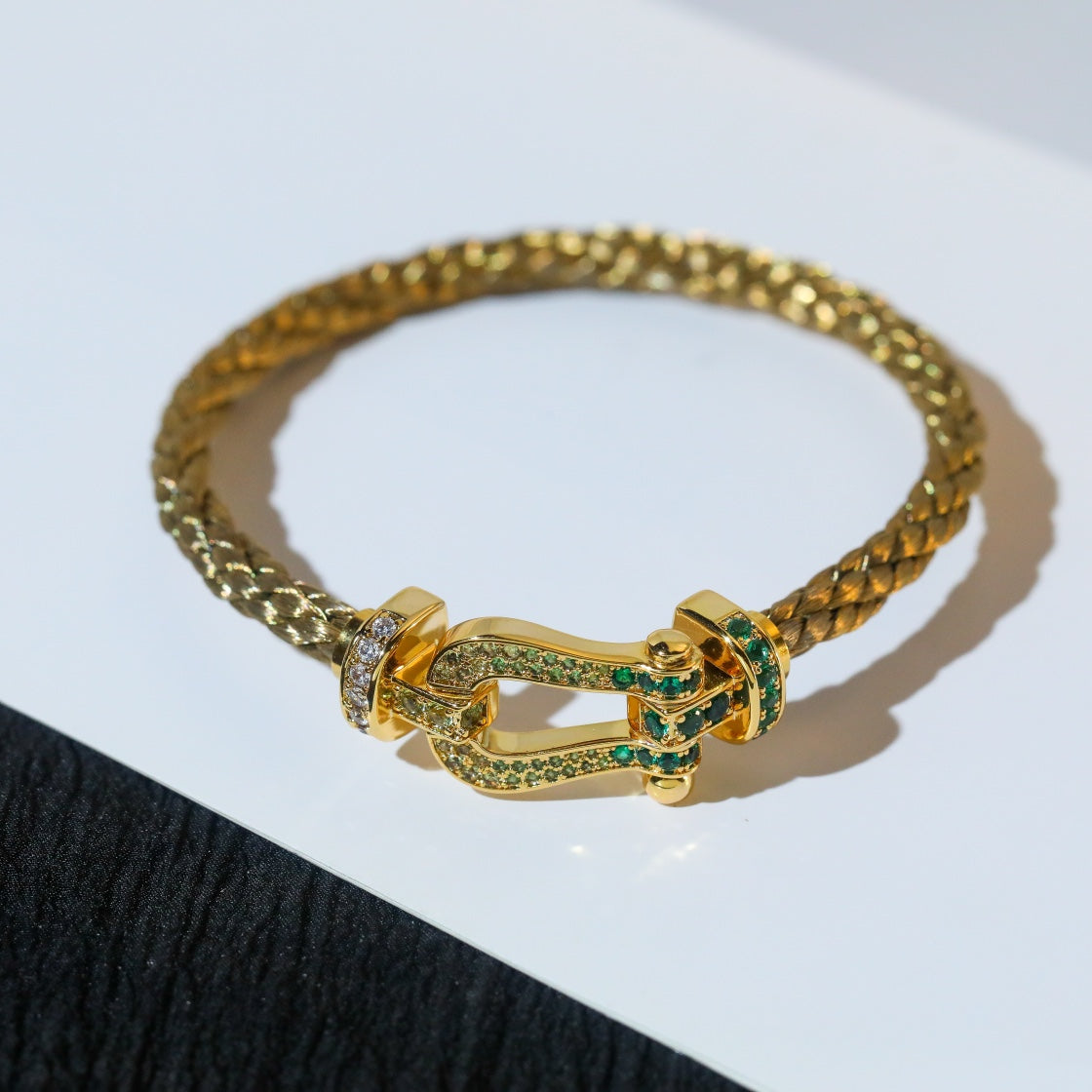 [Stars Jewelry]FORCE 10 GOLD GREEN DIAMOND PAVED