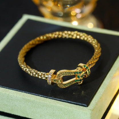 [Stars Jewelry]FORCE 10 GOLD GREEN DIAMOND PAVED