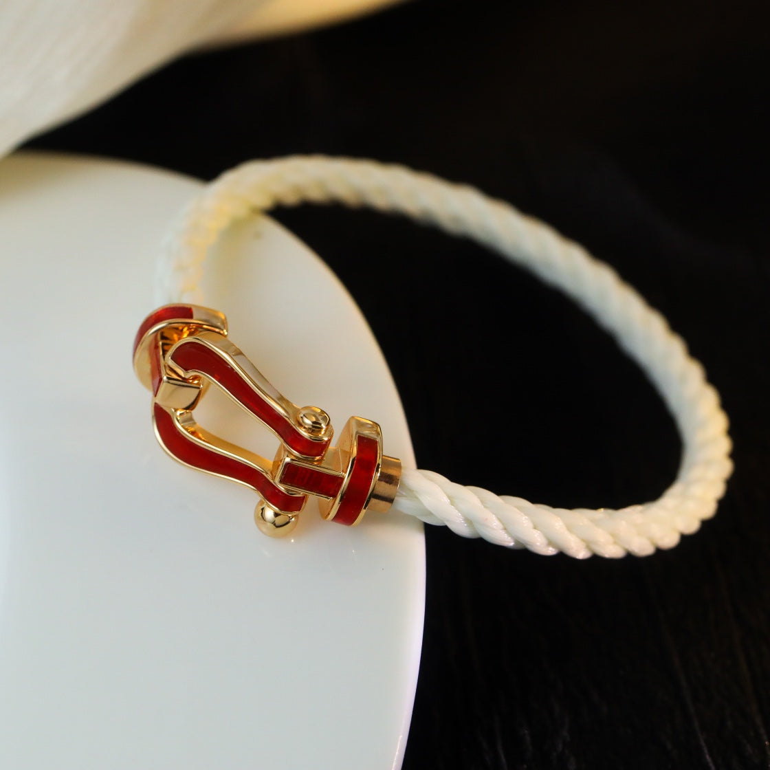 [Stars Jewelry]FORCE 10 WHITE TEXTILE DIAMOND PAVED