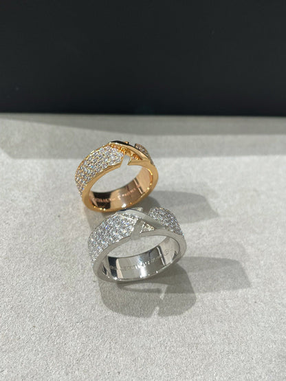 [Stars Jewelry]LIENS EVIDENCE  DIAMOND PAVED RING