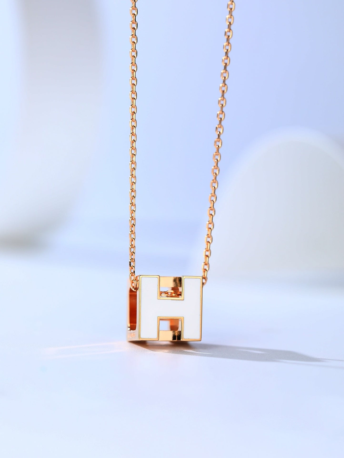 [Stars Jewelry]H CAGE PINK GOLD NECKLACE