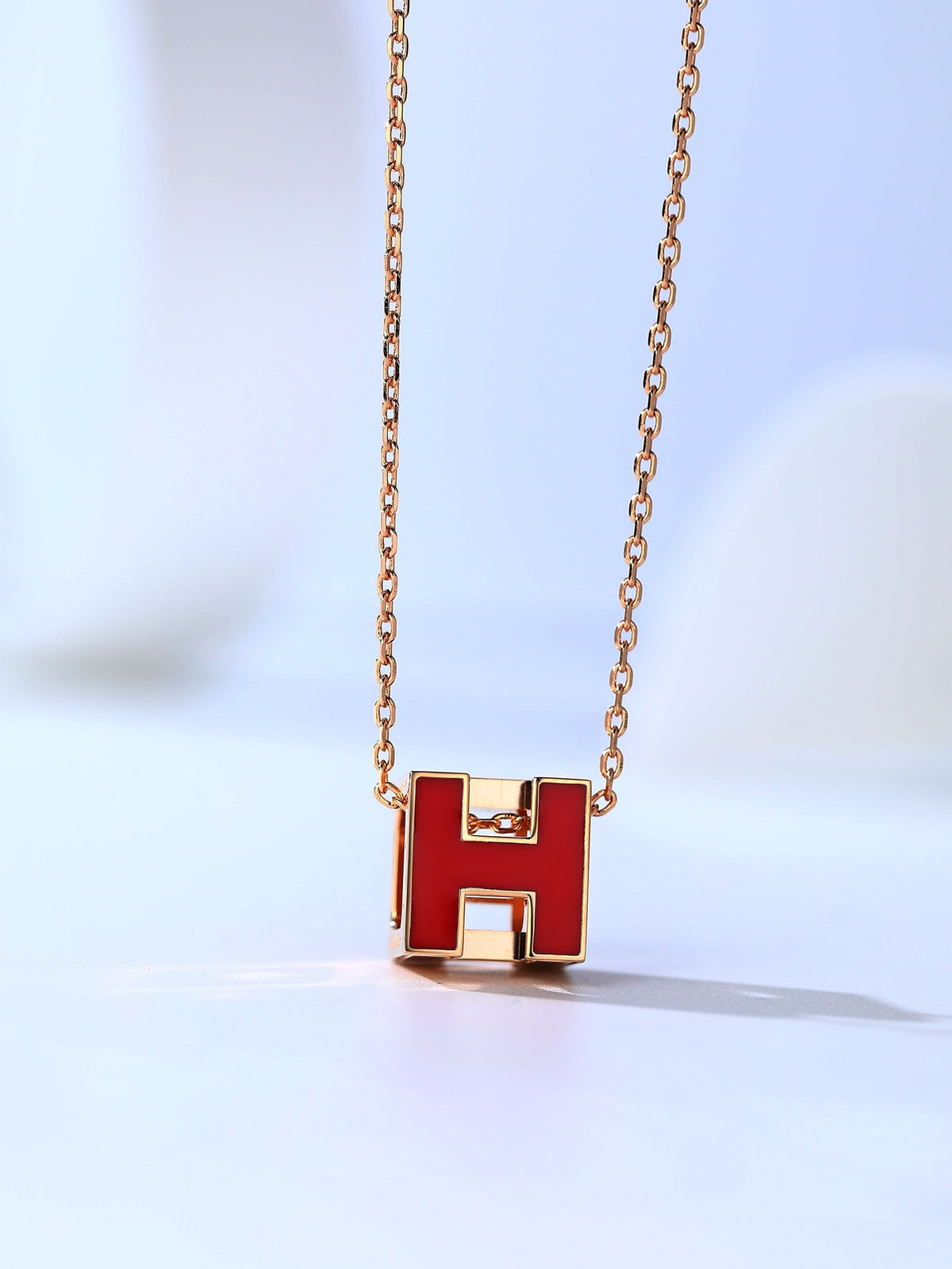 [Stars Jewelry]H CAGE PINK GOLD NECKLACE