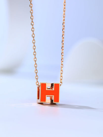 [Stars Jewelry]H CAGE PINK GOLD NECKLACE