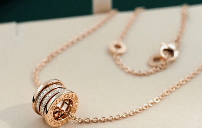 [Stars Jewelry]ZERO 1 PINK GOLD DIAMOND NECKLACE