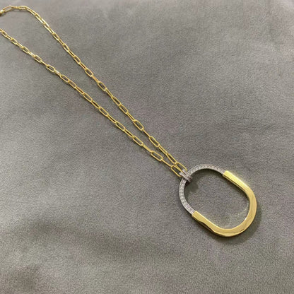 [Stellar jewels]LOCK DIAMOND NECKLACE