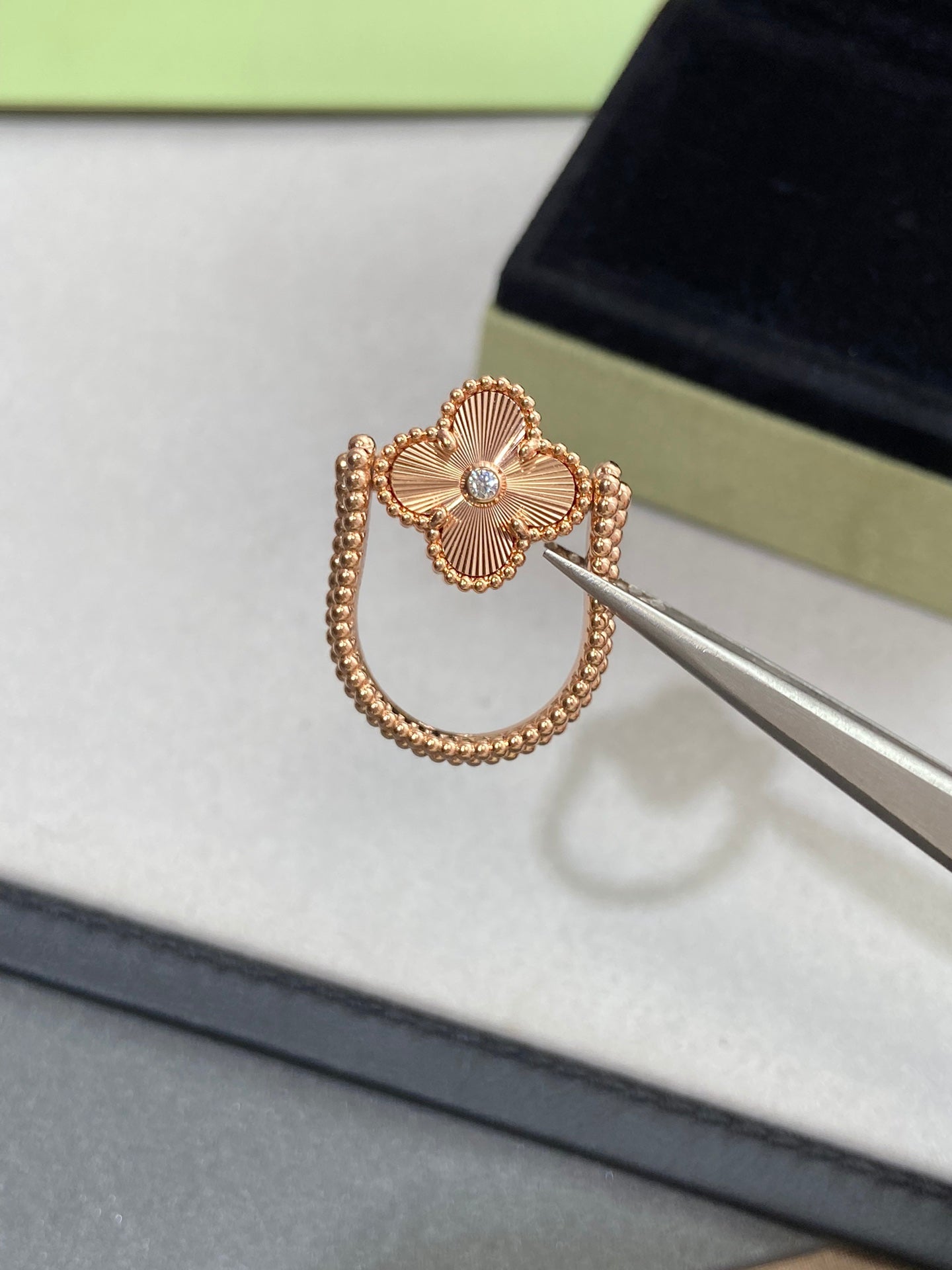 [Stars Jewelry]CLOVER RIVERSIBLE ROSE GOLD RING