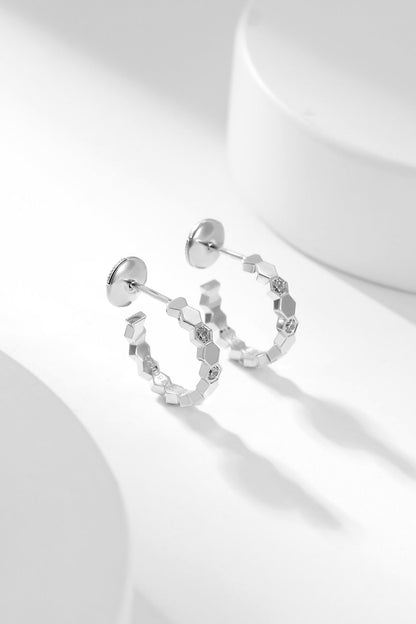 [Stars Jewelry]BEE LOVE DIAMOND HOOP EARRINGS