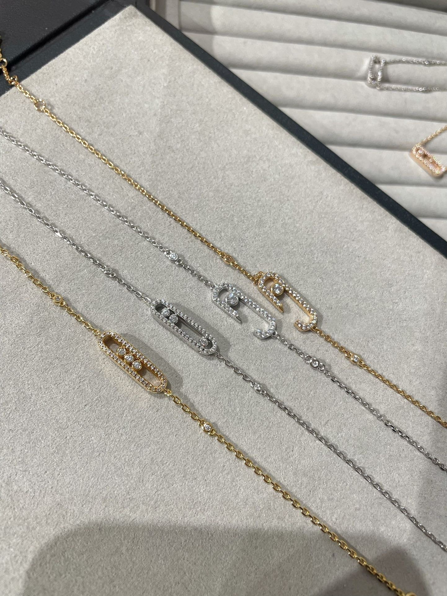 [Stars Jewelry]BABY MOVE DIAMOND BRACELET(Adjustable length)