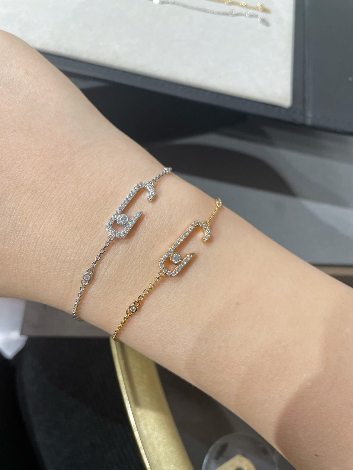[Stars Jewelry]BABY MOVE DIAMOND BRACELET(Adjustable length)