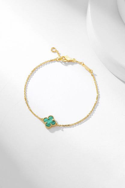 [Stars Jewelry]CLOVER BRACELET MALACHITE 1 MOTIF