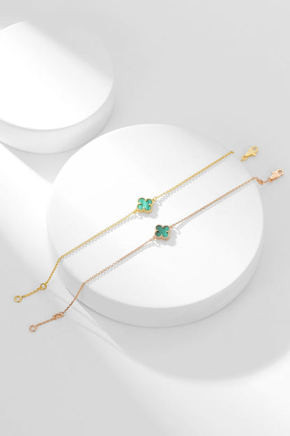 [Stars Jewelry]CLOVER BRACELET MALACHITE 1 MOTIF