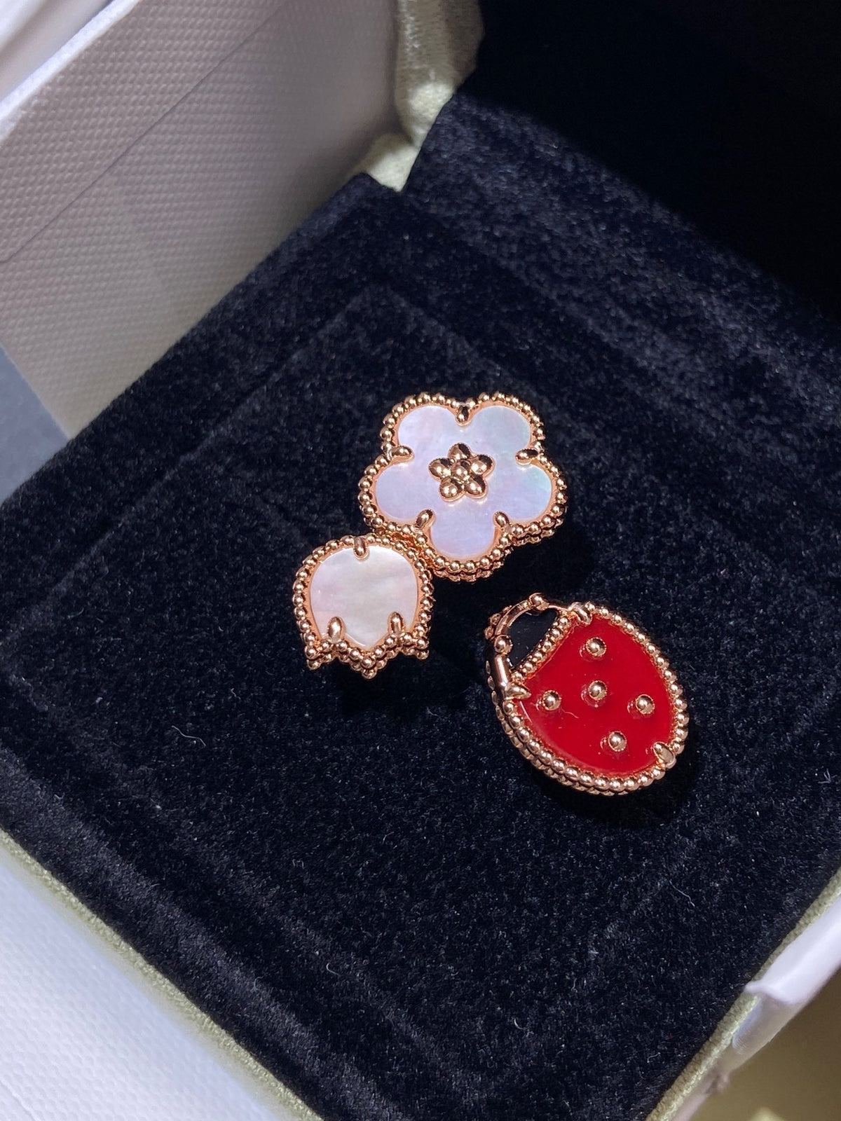 [Stars Jewelry]LUCKY 3 MOTIF ROSE GOLD RING