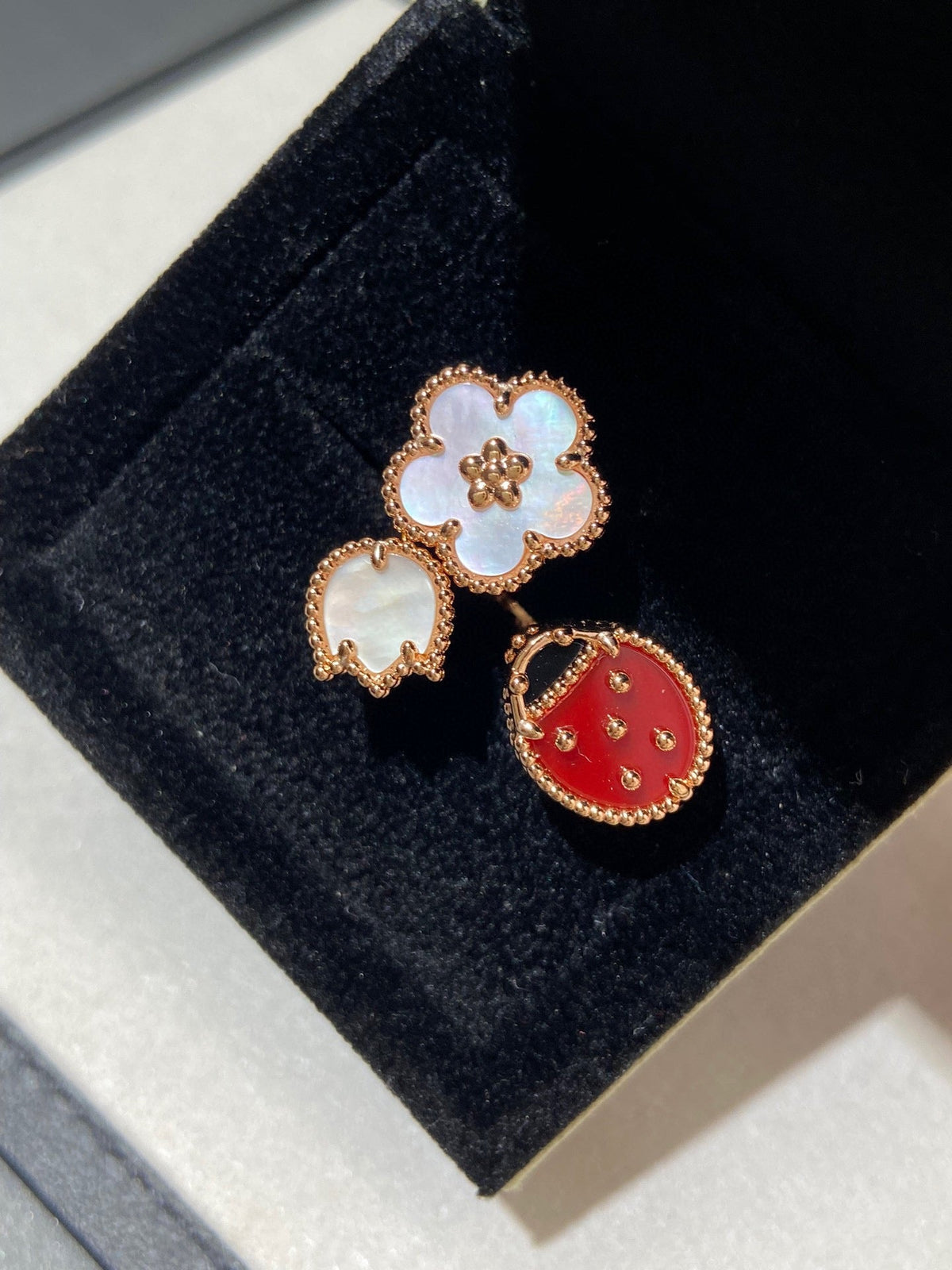 [Stars Jewelry]LUCKY 3 MOTIF ROSE GOLD RING