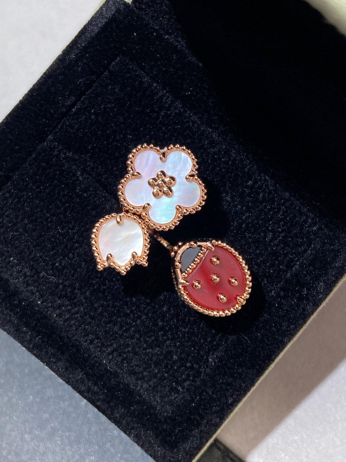 [Stars Jewelry]LUCKY 3 MOTIF ROSE GOLD RING