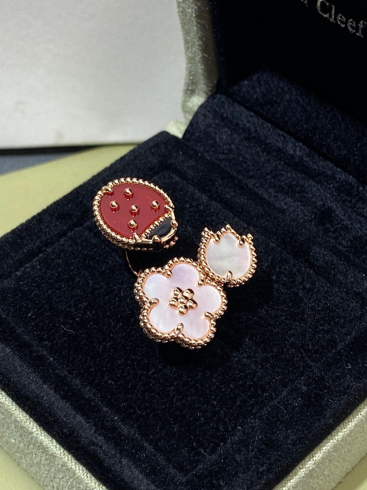 [Stars Jewelry]LUCKY 3 MOTIF ROSE GOLD RING