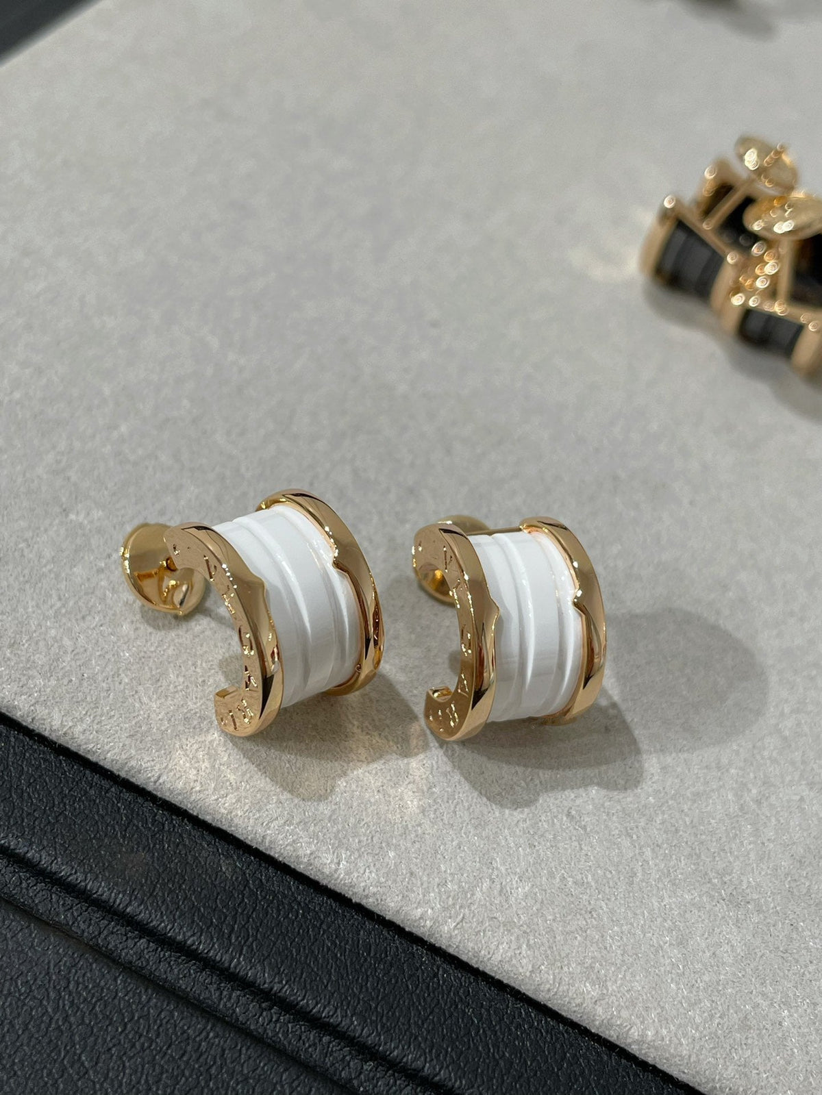 [Stars Jewelry]ZERO 1 PINK GOLD CERAMIC EARRINGS
