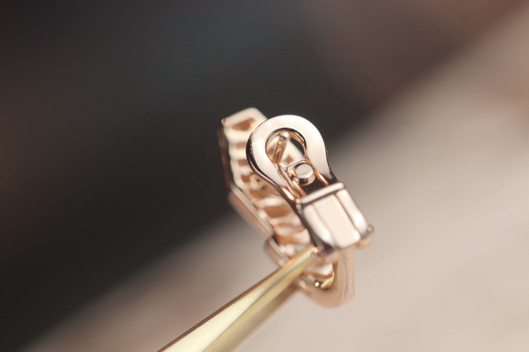 [Stars Jewelry]SERPENT PINK GOLD DIAMOND EARRINGS
