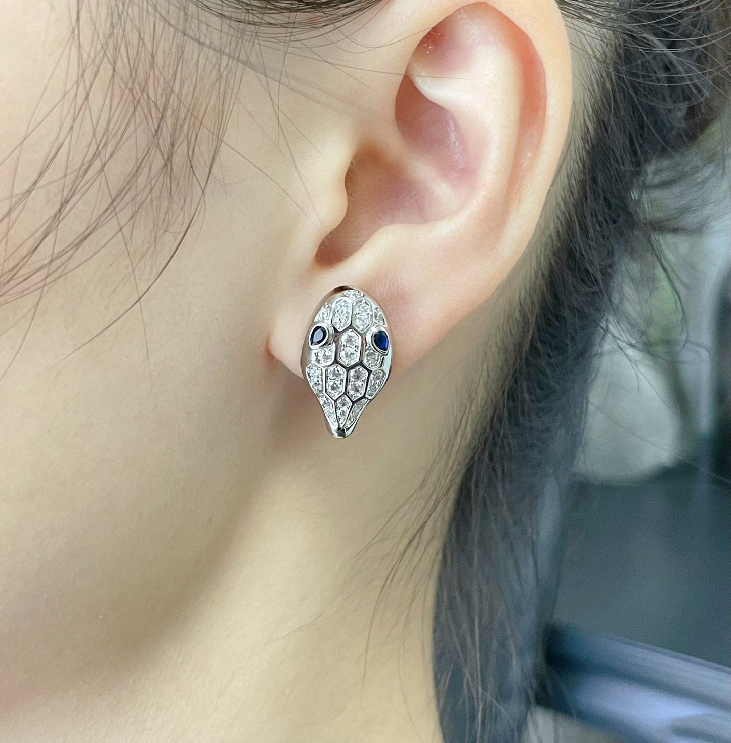 [Stars Jewelry]SERPENT DIAMOND STUD EARRINGS