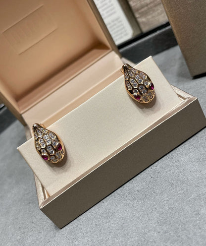 [Stars Jewelry]SERPENT DIAMOND STUD EARRINGS