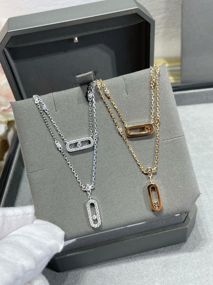 [Stars Jewelry]MOVE 2 ROW DIAMOND NECKLACE