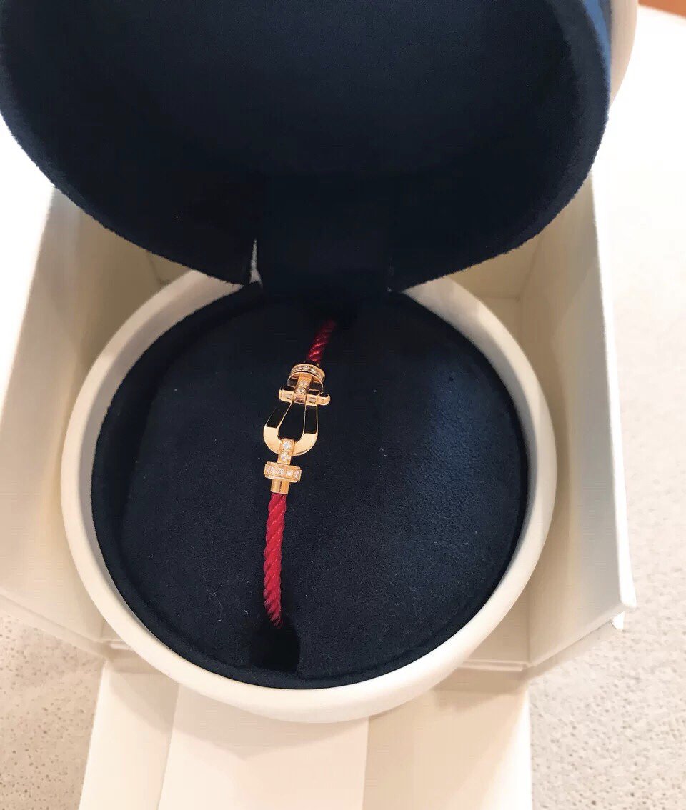 [Stars Jewelry]FORCE 10 HALF DIAMOND PINK GOLD RED CORDERI LARGE AND MEDIUM MODEL
