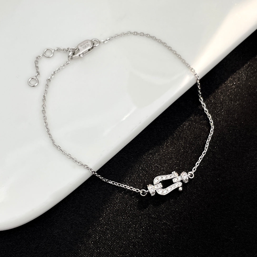 [Stars Jewelry]FORCE 10 FULL DIAMOND BUCKLE CHAIN LINK MINI MODEL
