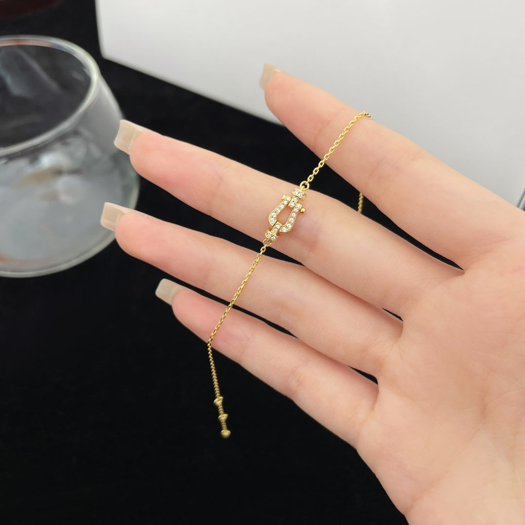[Stars Jewelry]FORCE 10 FULL DIAMOND BUCKLE CHAIN LINK MINI MODEL