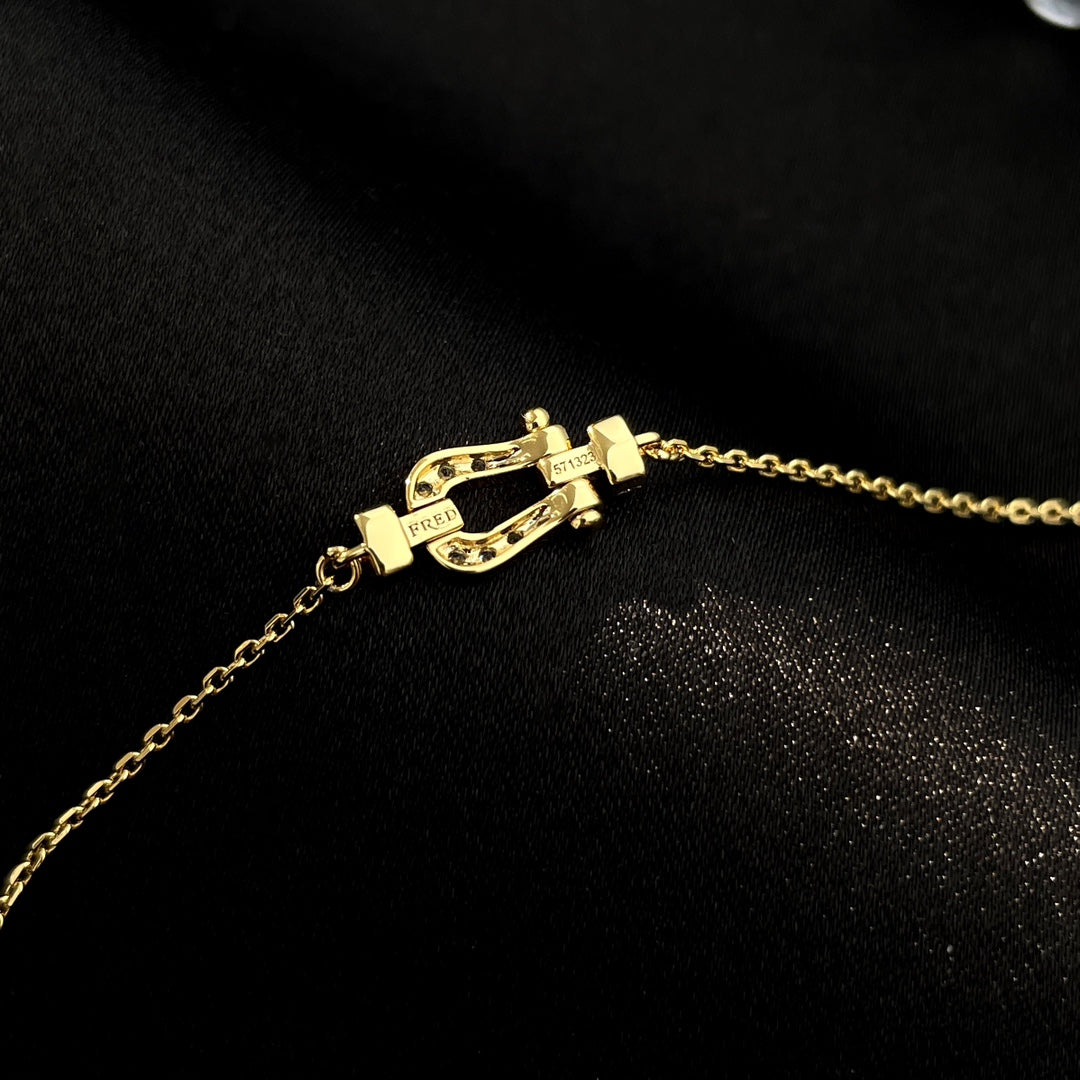 [Stars Jewelry]FORCE 10 FULL DIAMOND BUCKLE CHAIN LINK MINI MODEL