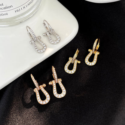[Stars Jewelry]FORCE 10 FULL DIAMOND DROP EARRINGS MEDIUM MODEL