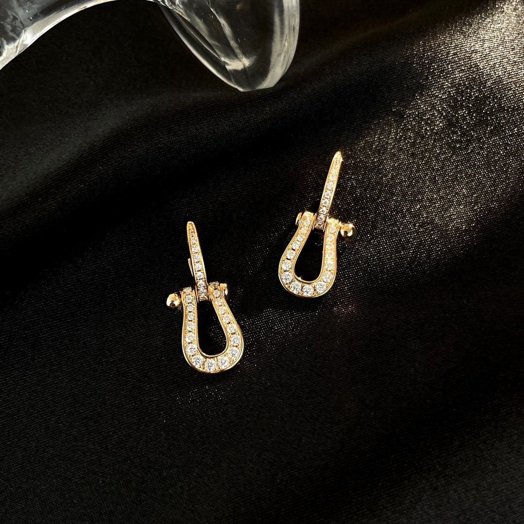 [Stars Jewelry]FORCE 10 FULL DIAMOND DROP EARRINGS MEDIUM MODEL