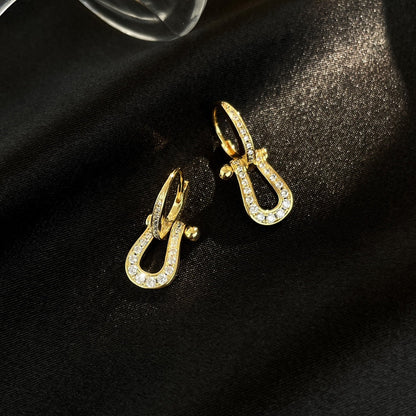 [Stars Jewelry]FORCE 10 FULL DIAMOND DROP EARRINGS MEDIUM MODEL