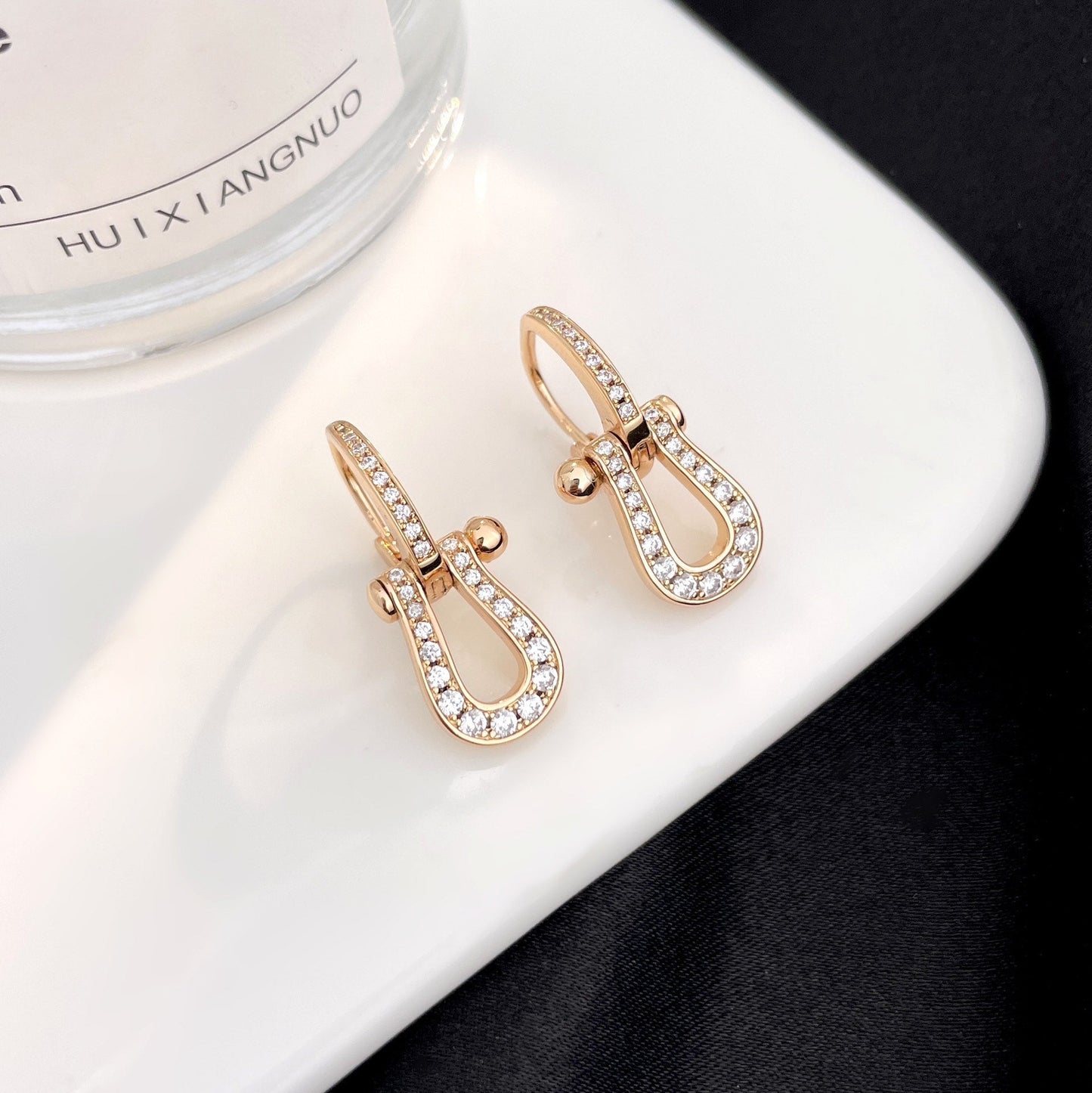 [Stars Jewelry]FORCE 10 FULL DIAMOND DROP EARRINGS MEDIUM MODEL